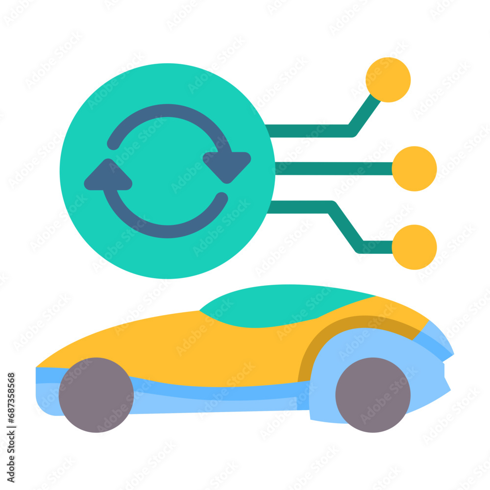 Poster Autonomous Car Icon