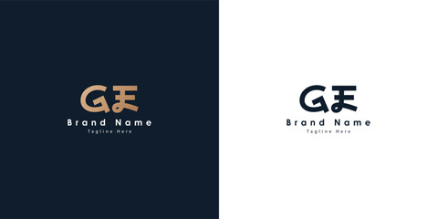 GE logo design in Chinese letters - obrazy, fototapety, plakaty