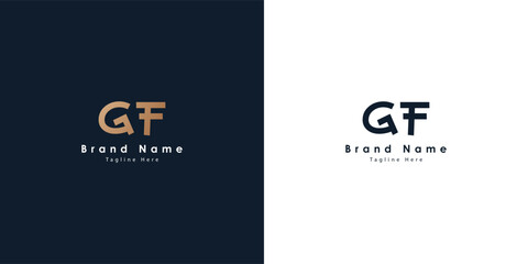 GF logo design in Chinese letters - obrazy, fototapety, plakaty
