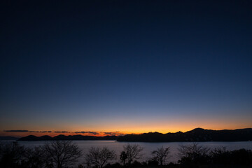 日本の岡山県備前市の頭島の美しい星空 - obrazy, fototapety, plakaty