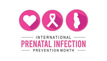 Vector illustration on the theme of International Prenatal Infection (GBS) prevention month observed each year during February.banner, Holiday, poster, card and background design.