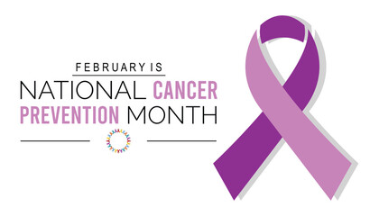 Vector illustration on the theme of National Cancer prevention month observed each year during February.banner, Holiday, poster, card and background design.