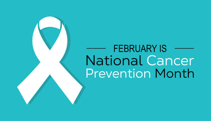 Vector illustration on the theme of National Cancer prevention month observed each year during February.banner, Holiday, poster, card and background design.