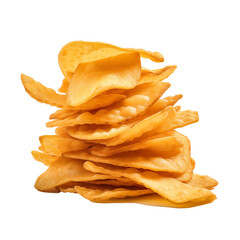 pile of potato chips, transparent