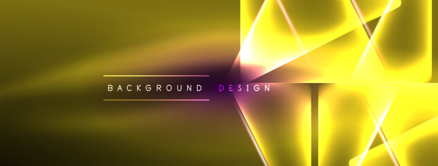 Vibrant Geometric Neon Shiny Line Background. A Bold and Stunning Display of Shapes, Lines, Colors, and Glow, Perfect for Futuristic Modern Designs, Hi-tech Presentations, Technology Web Pages