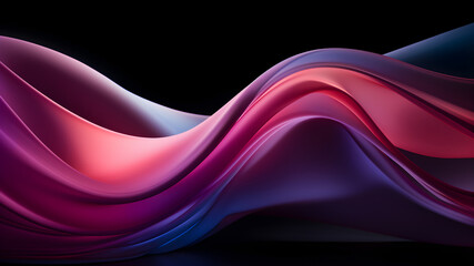 abstract colourful background with smooth wavy lines. AI Generative