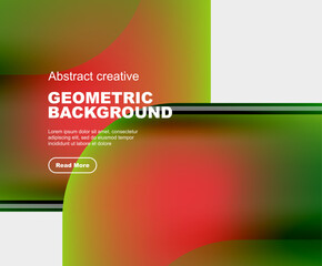 Obraz premium Round square geometric abstract background