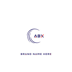 ABX logo. A B X design. White ABX letter. ABX, A B X letter logo design. Initial letter ABX linked circle uppercase monogram logo. A B X letter logo vector design.	

