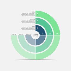 Vector process business infographic template design