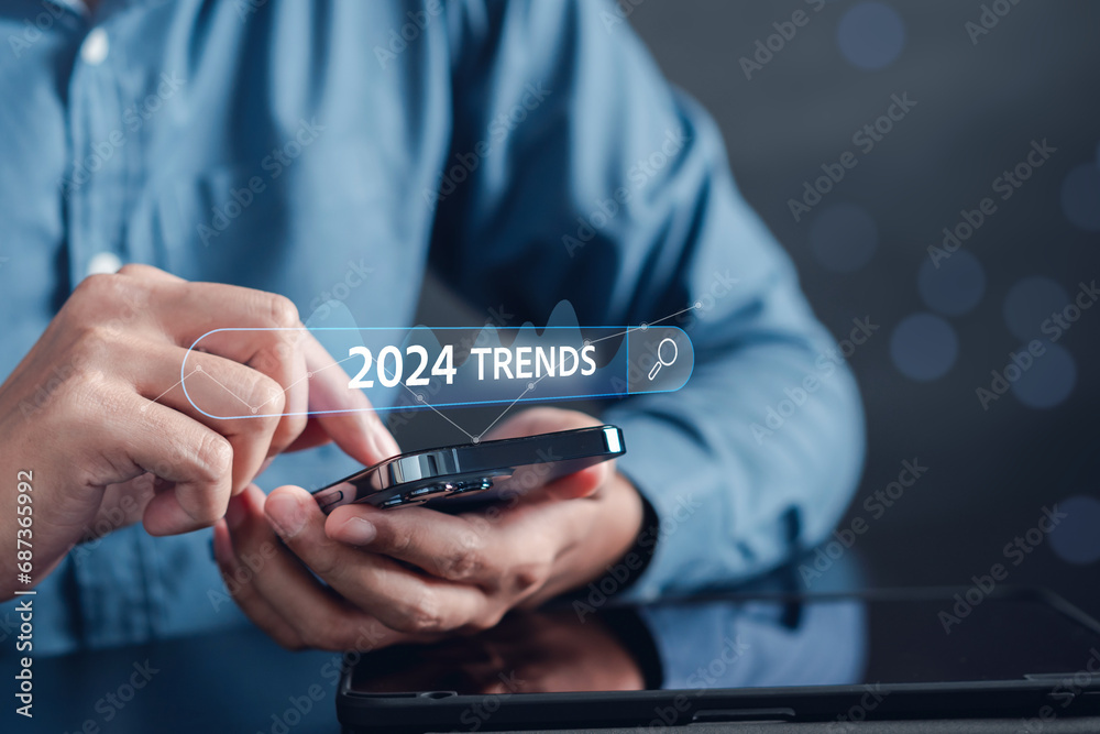 Poster Loading of Happy new year 2024 resolution planning and challenge strategy business in New year 2024 countdown merry christmas.