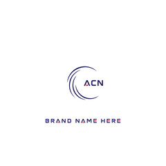 ACN logo. A C N design. White ACN letter. ACN, A C N letter logo design. Initial letter ACN linked circle uppercase monogram logo. A C N letter logo vector design.	
