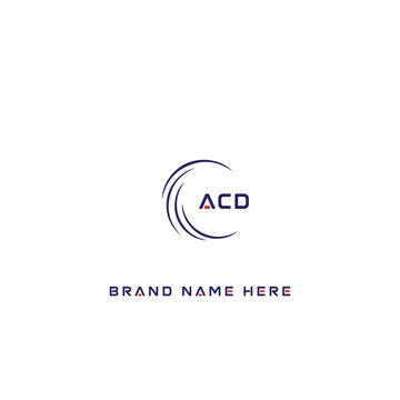 ACD logo. A C D design. White ACD letter. ACD, A C D letter logo design. Initial letter ACD linked circle uppercase monogram logo. A C D letter logo vector design.	
