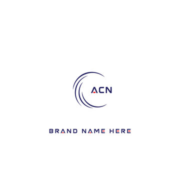 ACN logo. A C N design. White ACN letter. ACN, A C N letter logo design. Initial letter ACN linked circle uppercase monogram logo. A C N letter logo vector design.	
