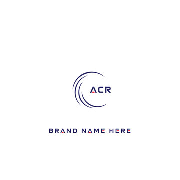 ACR logo. A C R design. White ACR letter. ACR, A C R letter logo design. Initial letter ACR linked circle uppercase monogram logo. A C R letter logo vector design.	
