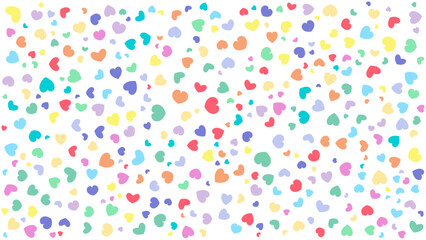 Colorful love shapes background