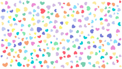 Colorful love shapes background