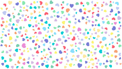 Colorful love shapes background