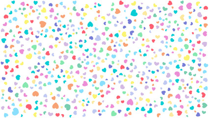 Colorful love shapes background