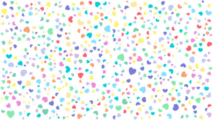 Colorful love shapes background