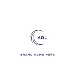 ADL logo. A D L design. White ADL letter. ADL, A D L letter logo design. Initial letter ADL linked circle uppercase monogram logo. A D L letter logo vector design.	
