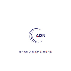 ADN logo. A D N design. White ADN letter. ADN, A D N letter logo design. Initial letter ADN linked circle uppercase monogram logo. A D N letter logo vector design.	
