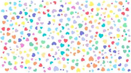 Colorful love shapes background