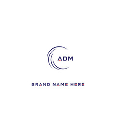 Fototapeta na wymiar ADM logo. A D M design. White ADM letter. ADM, A D M letter logo design. Initial letter ADM linked circle uppercase monogram logo. A D M letter logo vector design. 