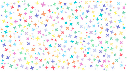 Colorful plus cross shapes background
