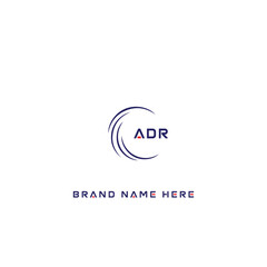 ADR logo. A D R design. White ADR letter. ADR, A D R letter logo design. Initial letter ADR linked circle uppercase monogram logo. A D R letter logo vector design.	
