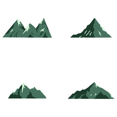 International Mountain Day Icon With Different Shapes. Vector Illustration Set.