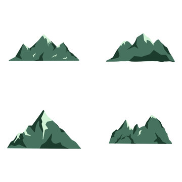 International Mountain Day Icon With Different Shapes. Vector Illustration Set.