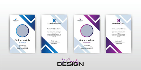 Modern and clean business id card template.