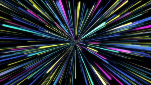 Infinite colors light pattern. Space background with realistic nebula and shining stars