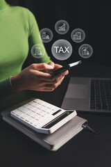 Concepts for managing and planning annual tax payments, managing income to pay taxes according to...