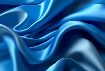 Obraz premium luxury blue fabric texture background for business card,banner,product display. generative ai