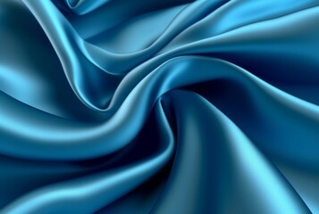 Obraz premium luxury blue fabric texture background for business card,banner,product display. generative ai