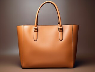 fashionable women's brown,handbag studio shooting.