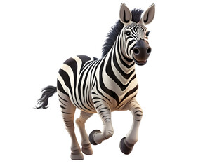 Fototapeta na wymiar Zebra cartoon character, Generative AI