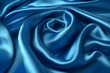 Obraz premium luxury blue fabric texture background for business card,banner,product display. generative ai