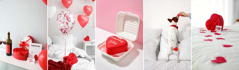 Beautiful collage for Valentine's Day celebration