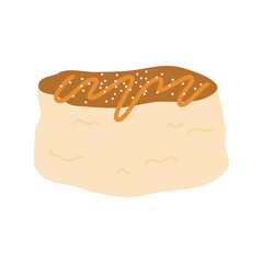 japanese Fluffy buttermilk pancakes illustration