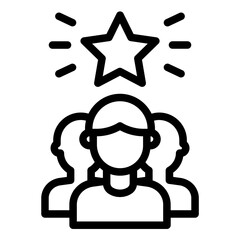 Leader boss team business icon