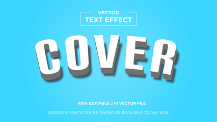 Cover typography premium editable text effect - Style text effects. banner, background, wallpaper, flyer, template, presentation, backdrop. editable text effect. vector illustration