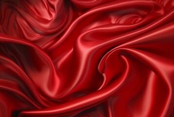 Obraz premium luxury red fabric texture background. generative ai