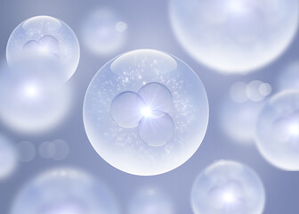 Skin Rejuvenation, Skin Cell, Skin Repair, Collagen Serum, 3D Rendering