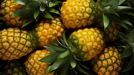 Pattern of pineapple tropical fruit decorated with water drops seamless repeatable and tileable texture pattern of fresh pineapple fruit background colors texture fruits pattern