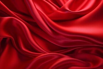Obraz premium luxury red fabric texture background. generative ai