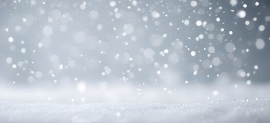 Fototapeta premium Beautiful falling snowflakes Winter bokeh for Background, wallpaper.