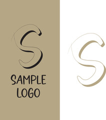 Business logo S symbol clean modern minimalistic sharp vector logo elegant font