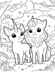 Cute Unicorn Coloring Pages for Kids, Unicorn Coloring Pages,Unicorn Coloring Pages for Girls,Unicorn Birthday Party Activity